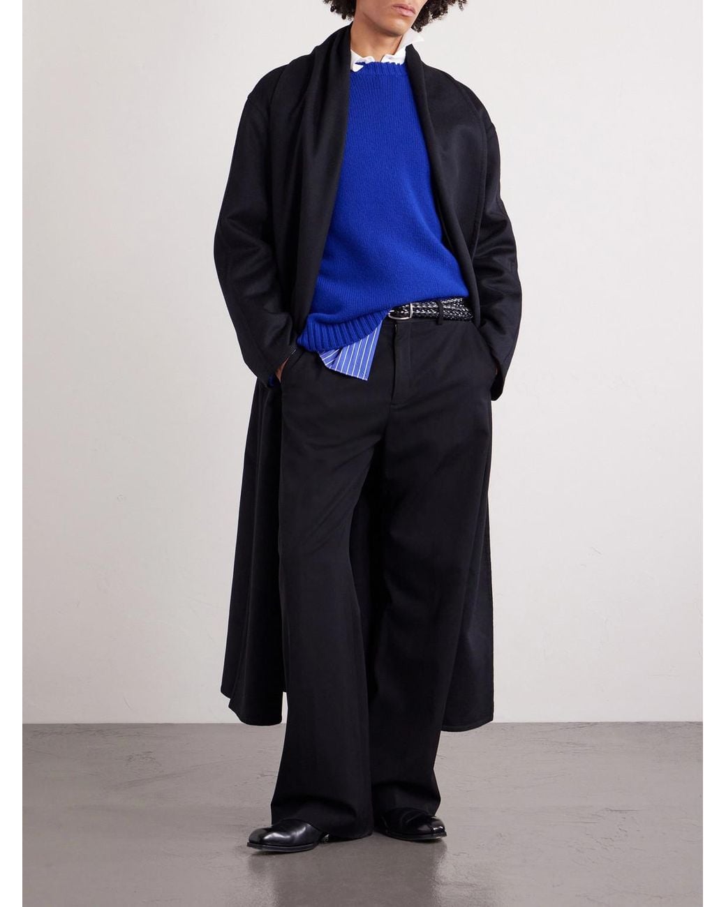 Tom Ford Blue Wool And Cashmere-Blend Sweater for men