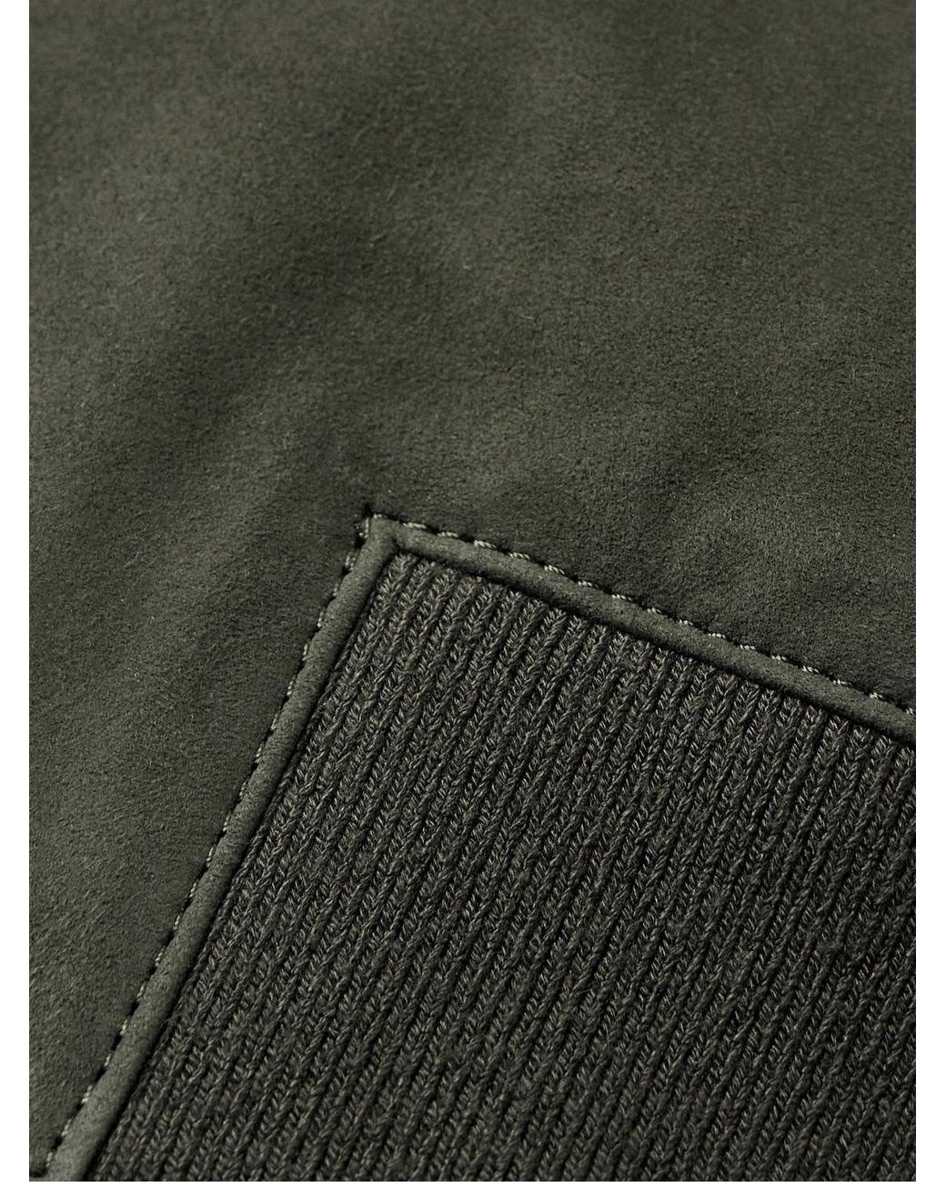 Mr P. Green Suede Bomber Jacket for men