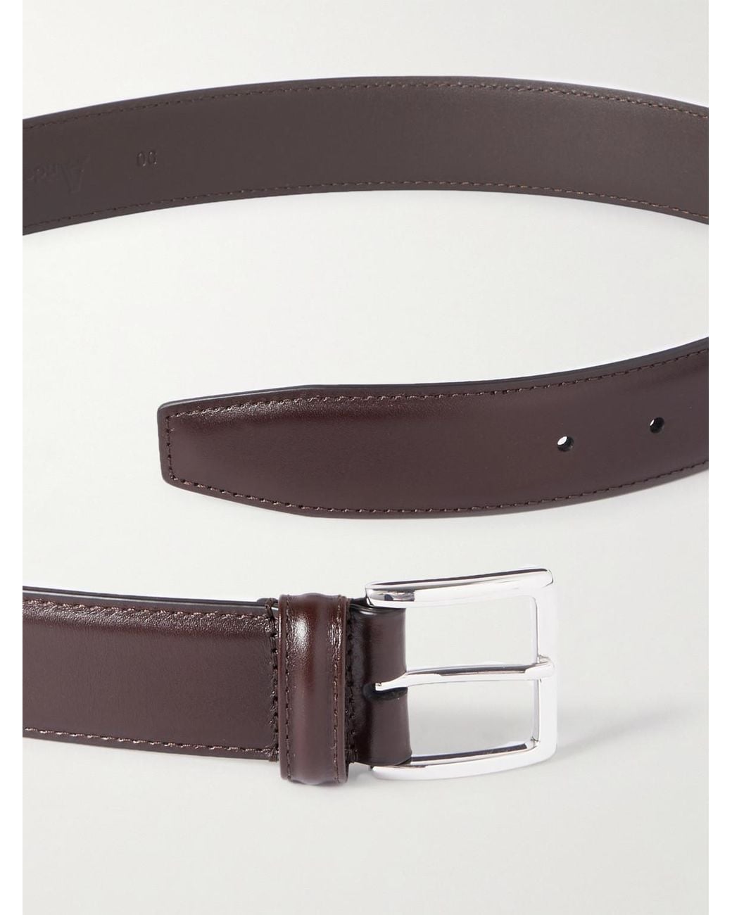 Andersons Brown 3.5Cm Leather Belt for men