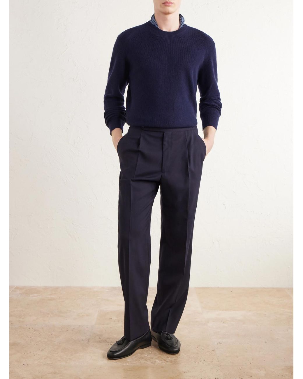 Ralph Lauren Blue Cashmere Sweater for men