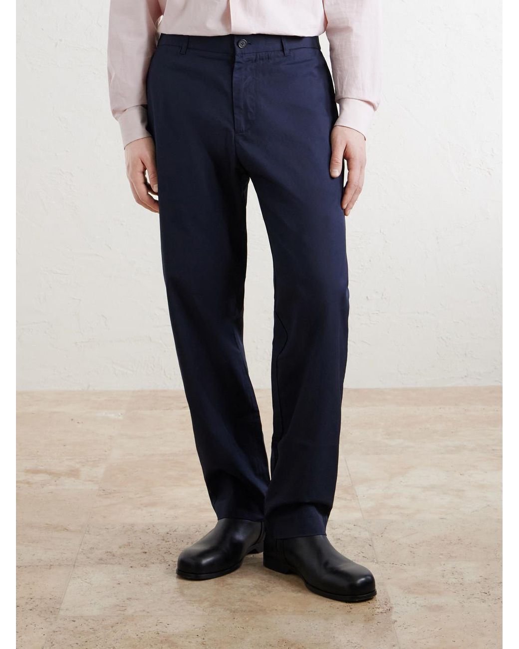 NN07 Blue Brendan 10042 Straight-Leg Organic Cotton-Blend Chino for men