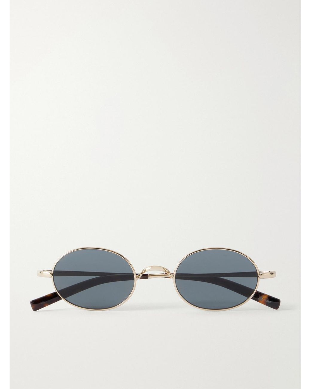 Saint Laurent Blue Sl 948 Round-Frame-Tone Titanium And Acetate Sunglasses for men