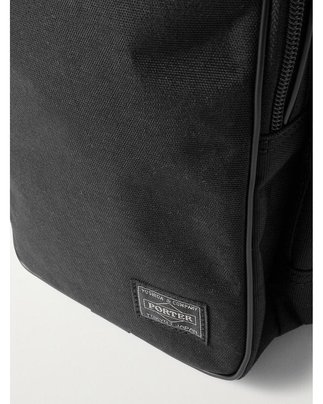 Porter-Yoshida and Co Black Hybrid Sling Logo-Appliquéd Canvas Backpack for men