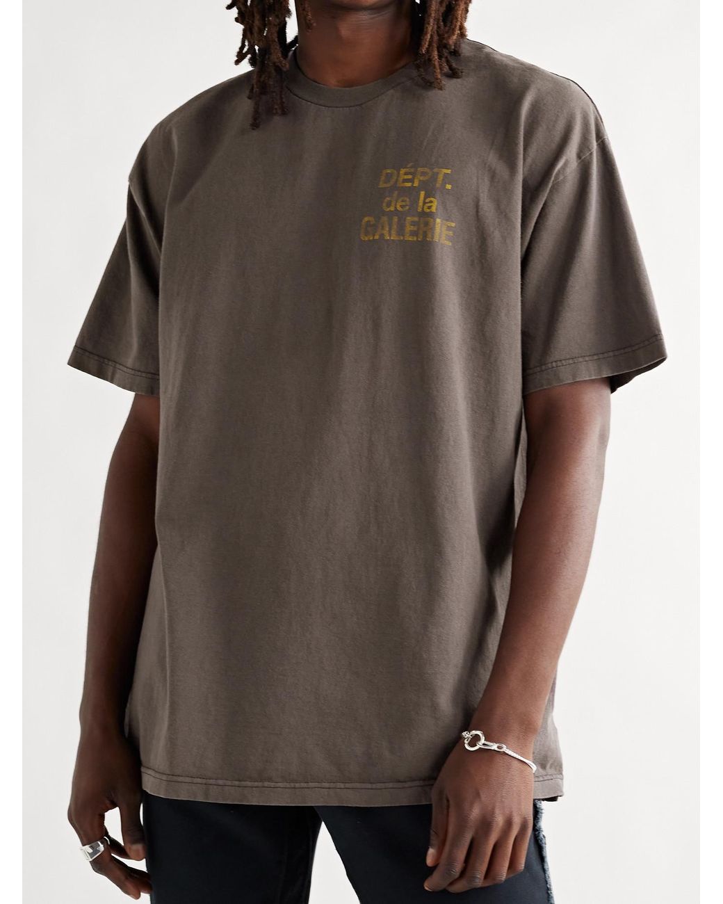 T-shirt Gallery Dept Marron à Flocage - Taille L - Coton - Neuf Avec Étiquettes