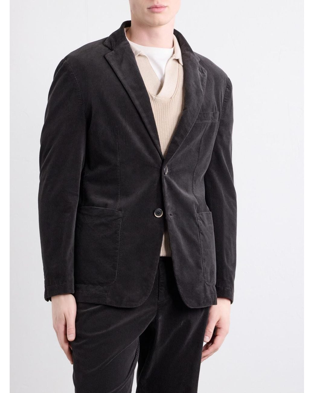 Barena Black Cotton-Blend Corduroy Blazer for men