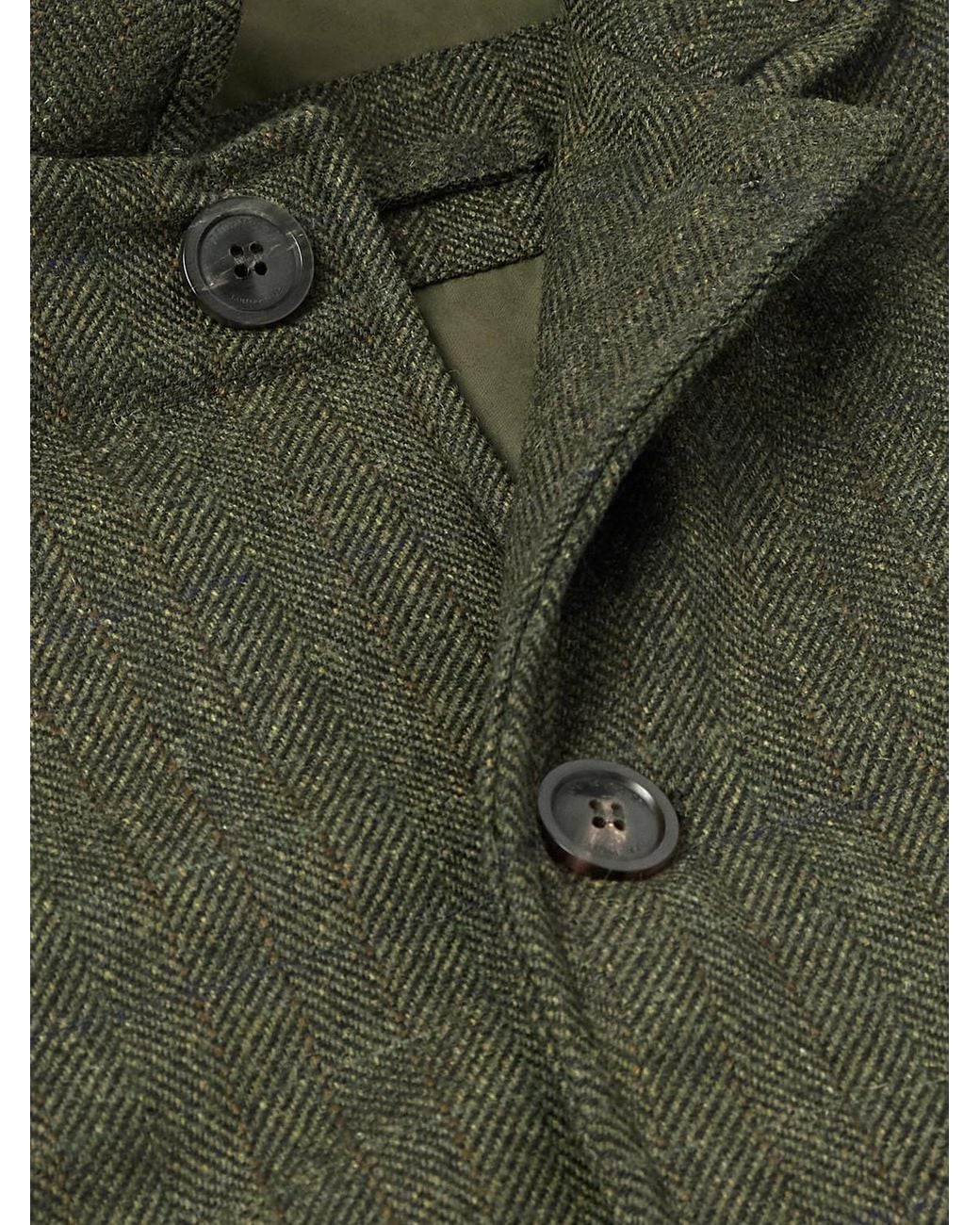 James Purdey & Sons Green Padded Herringbone Wool-Blend Gilet for men