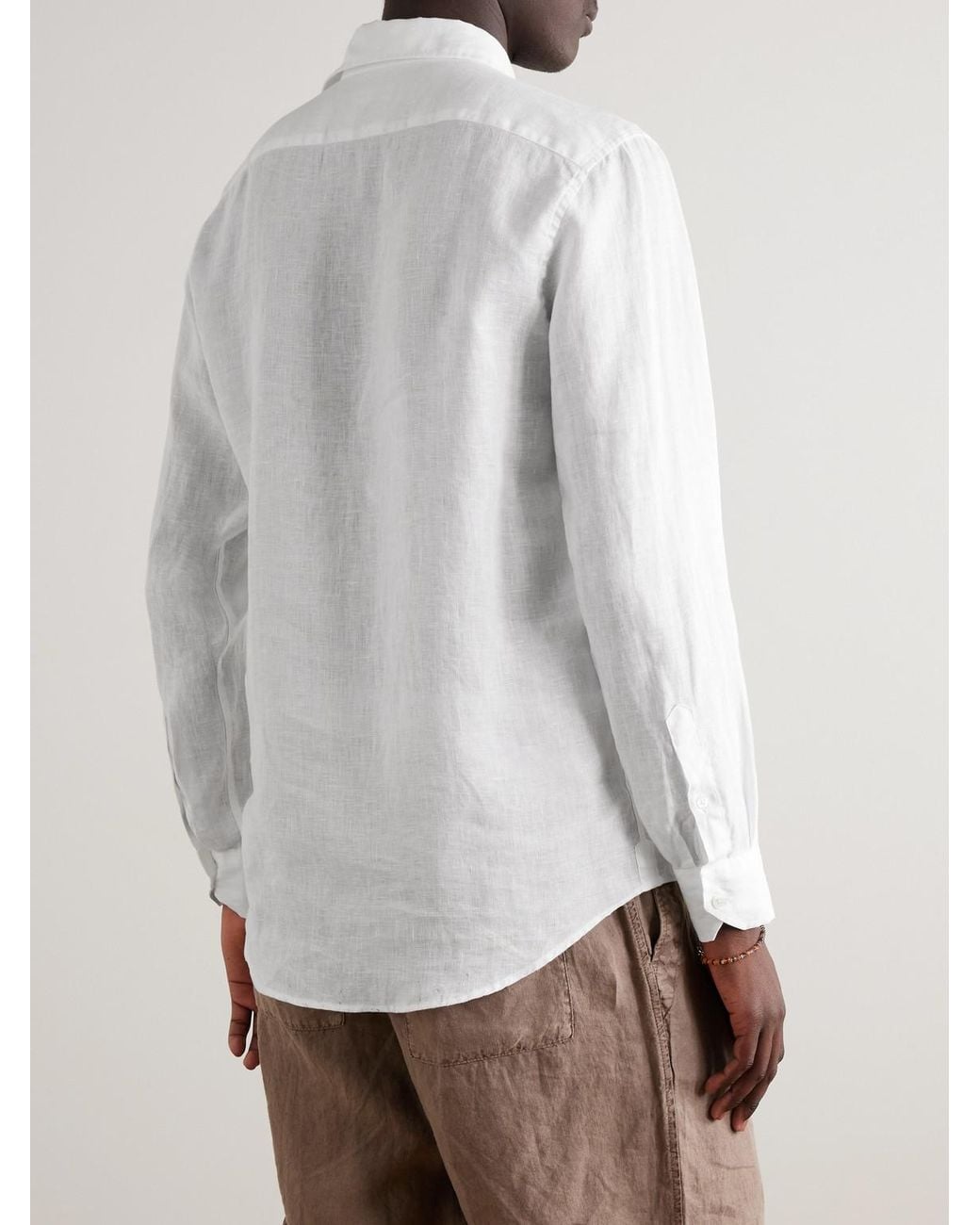 Frescobol Carioca White Linen Shirt for men