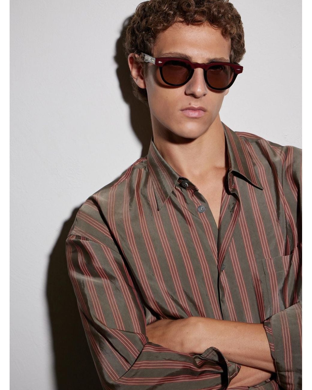 Jacques Marie Mage Brown Wahkan D-Frame Two-Tone Acetate Sunglasses for men