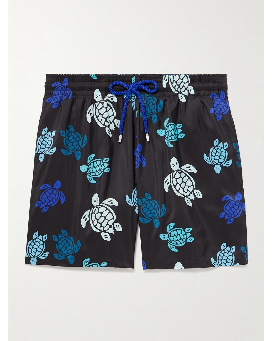 Vilebrequin Blue Mahina Straight-Leg Mid-Length Recycled Swim Shorts for men