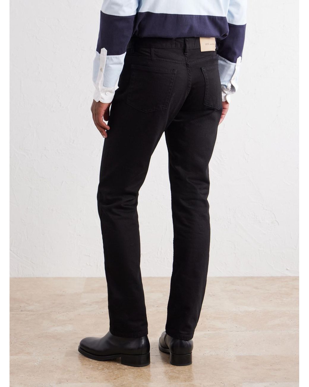 AMI Blue Straight-Leg Jeans for men