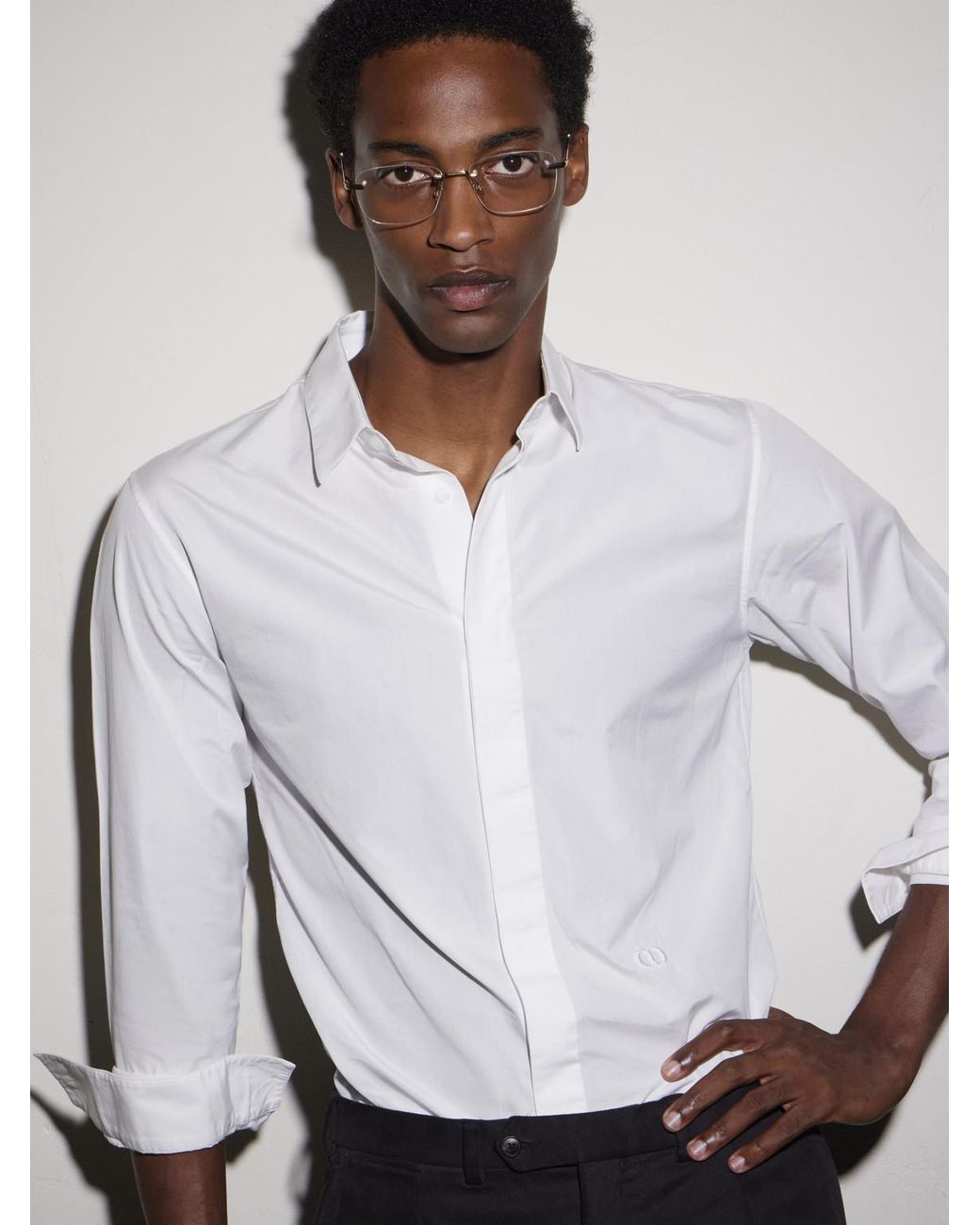 Diorblacksuito S27U D-Frame-Tone And Acetate Glasses di Dior in Natural da Uomo