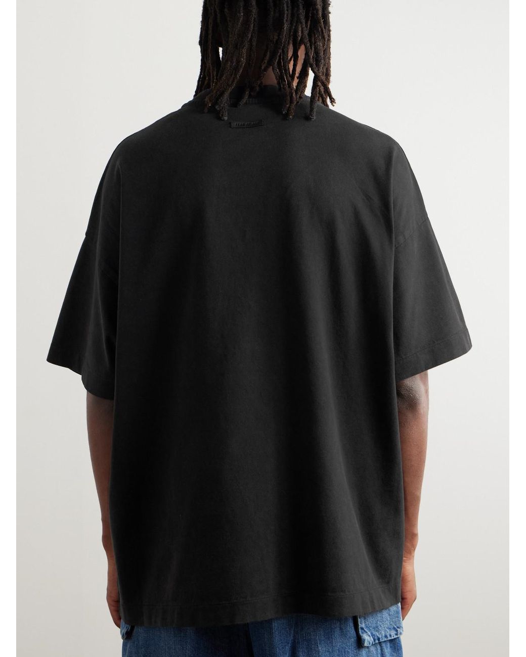 Fear Of God 8 Oversized Logo-Print Cotton-Jersey T-Shirt in Black