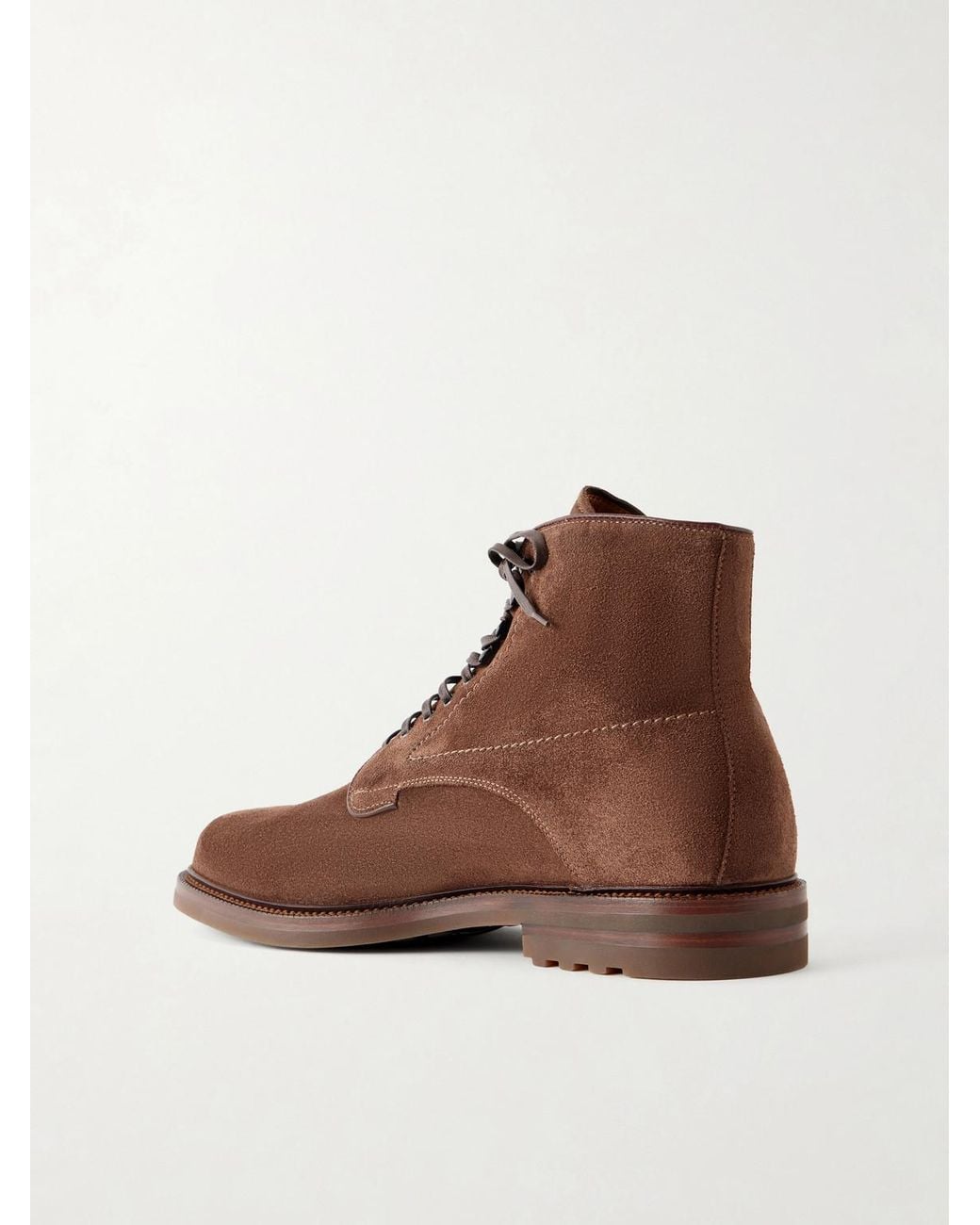 Officine Creative Brown Aston Flexi 003 Suede Lace-Up Boots for men