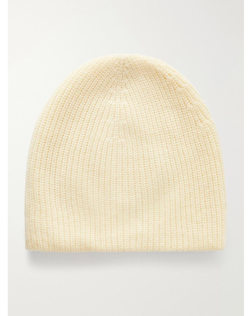 Second Layer Natural Ribbed Wool And Cashmere-Blend Beanie for men