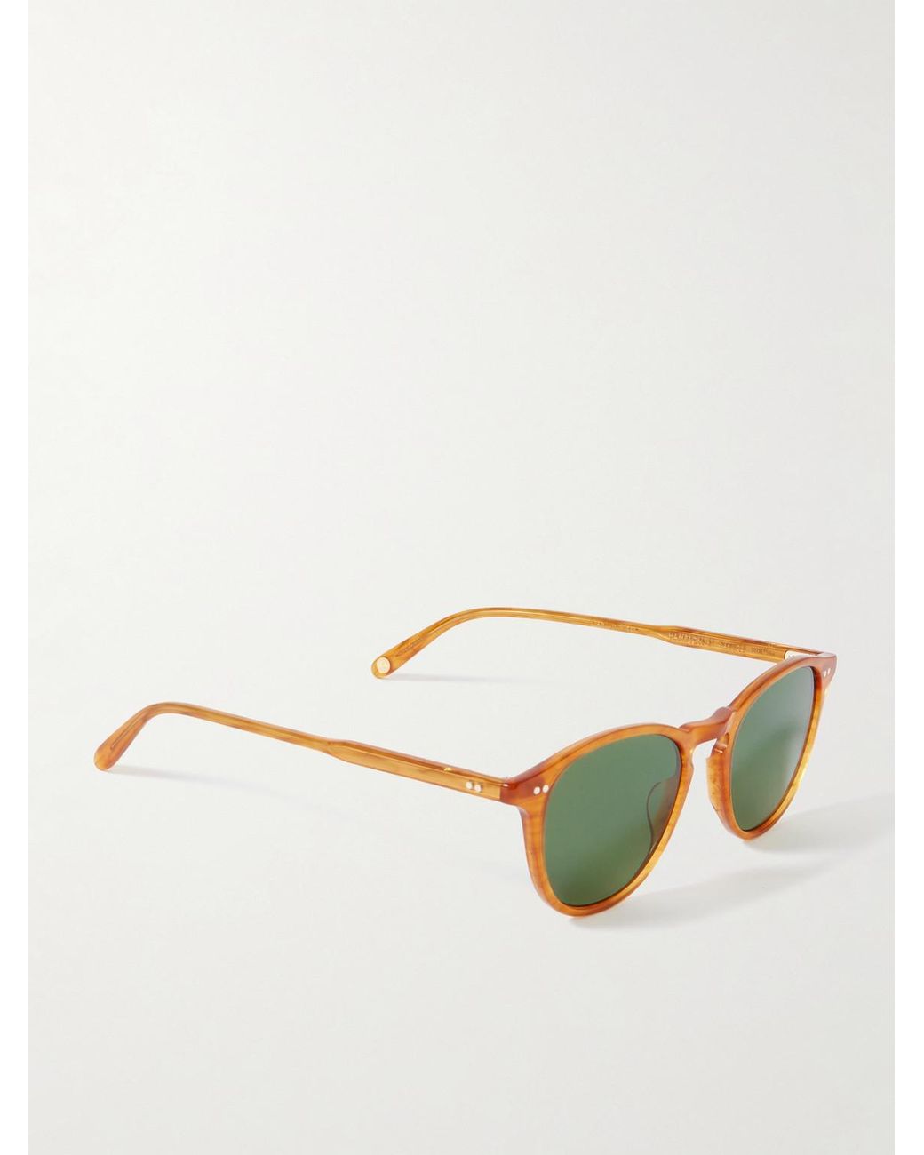 Garrett Leight Green Hampton Round-Frame Acetate Sunglasses for men