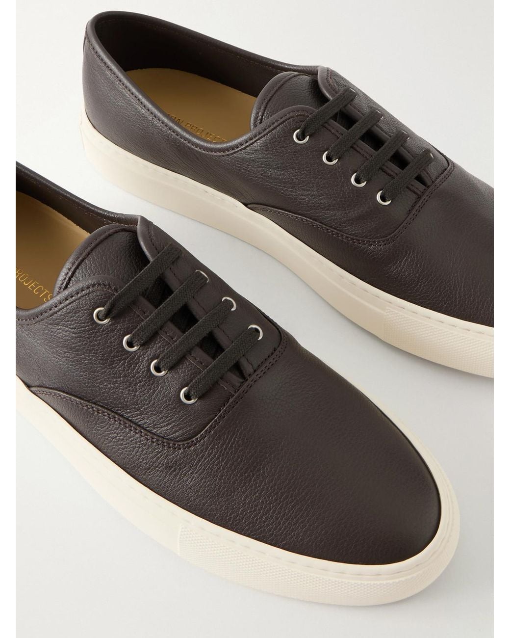 Common Projects White Deck Full-Grain Leather Sneakers for men