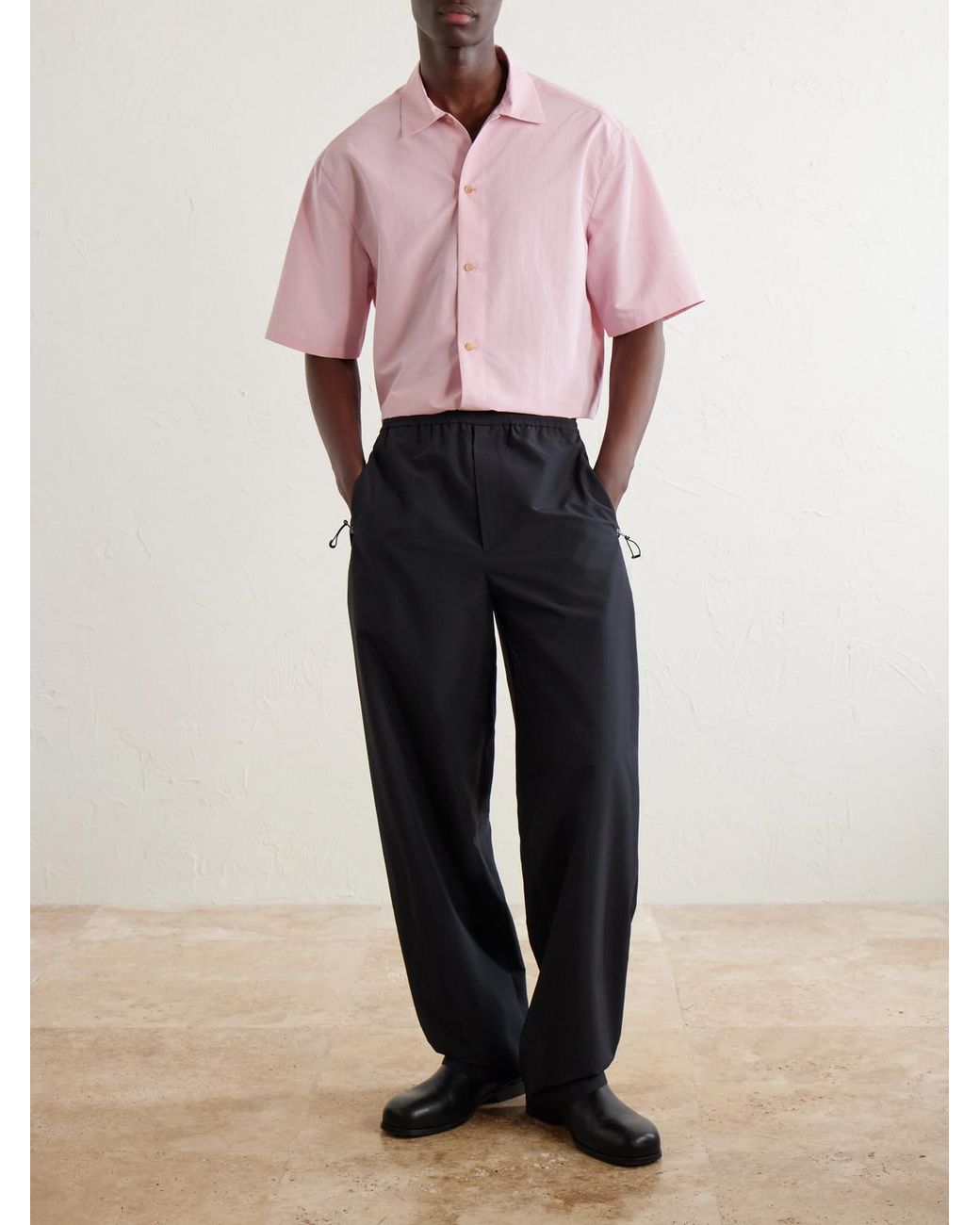 Jil Sander Blue Straight-Leg Shell Trousers for men