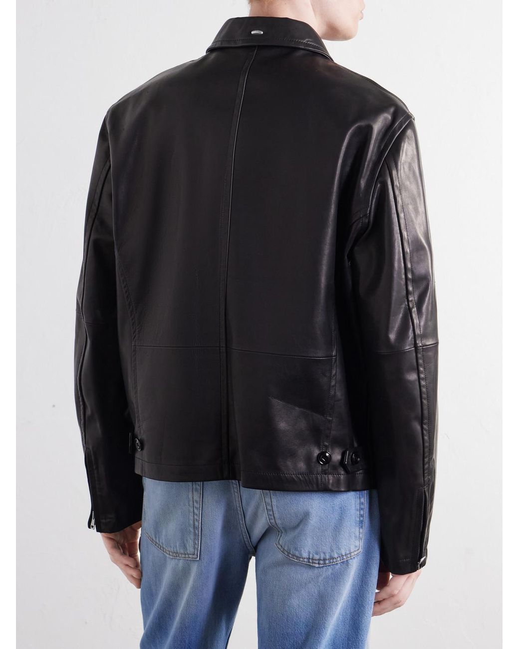 Our Legacy Black Rework Leather Jacket for men