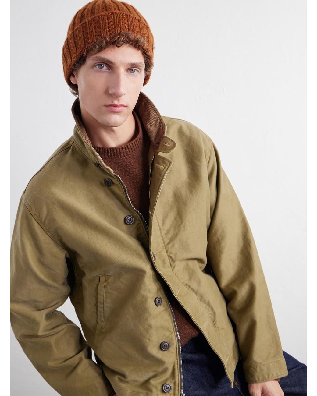 God's True Cashmere Brown Carnelian-Embellished Ribbed Cashmere Beanie for men