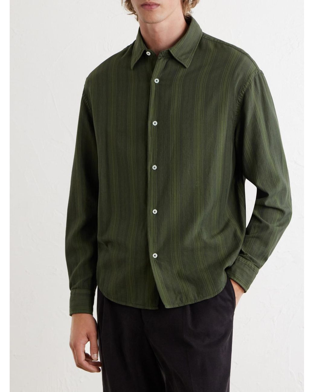 Massimo Alba Green Cotton Overshirt for men