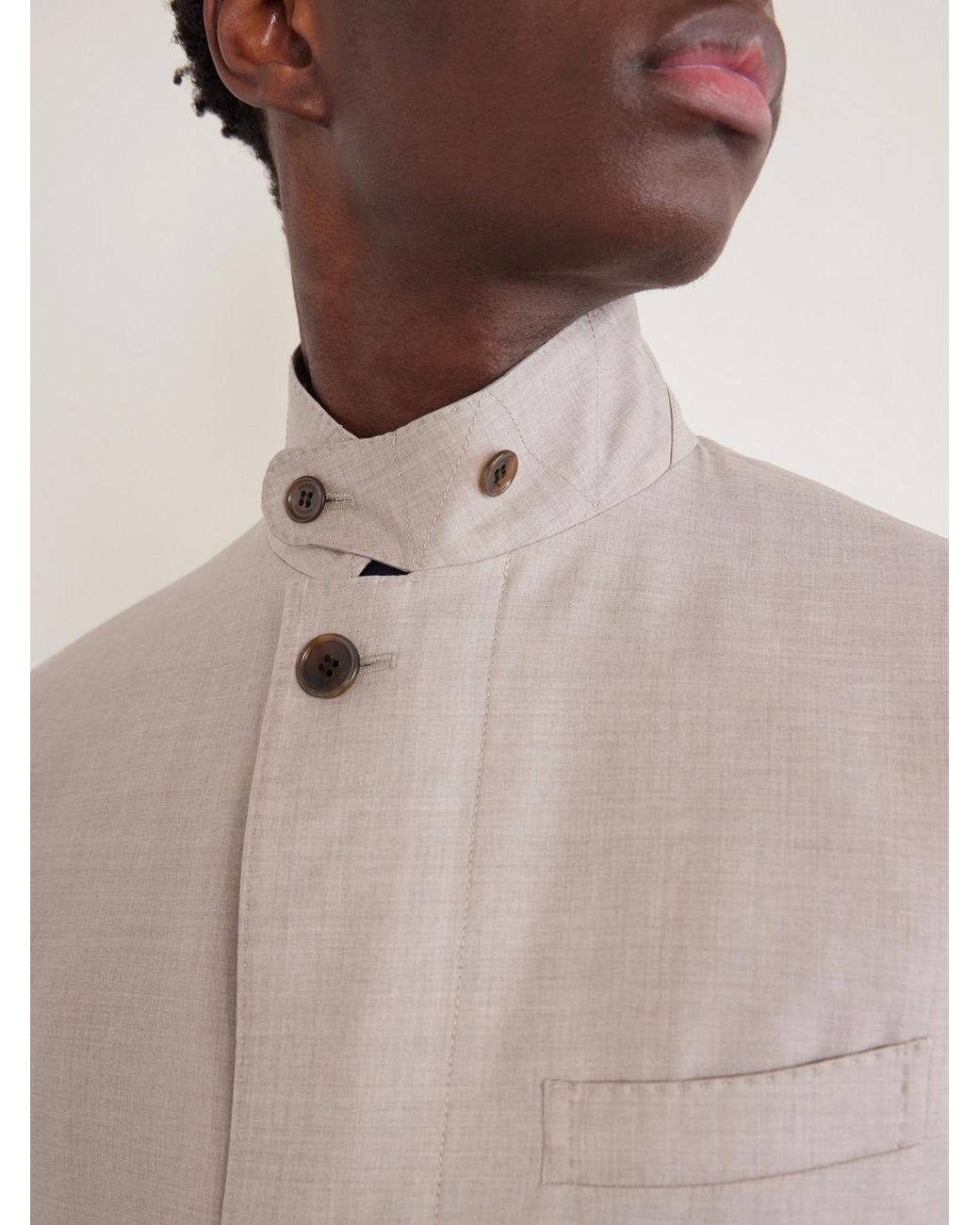 Dunhill Natural Super 130S Wool Jacket for men