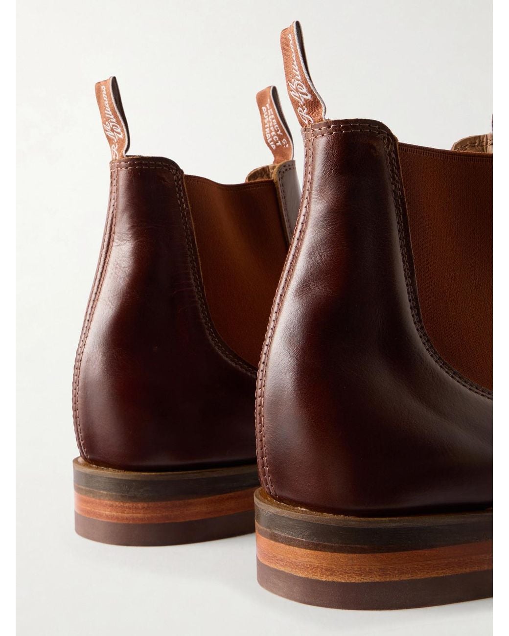 R.M.Williams Brown Comfort Craftsman Leather Chelsea Boots for men