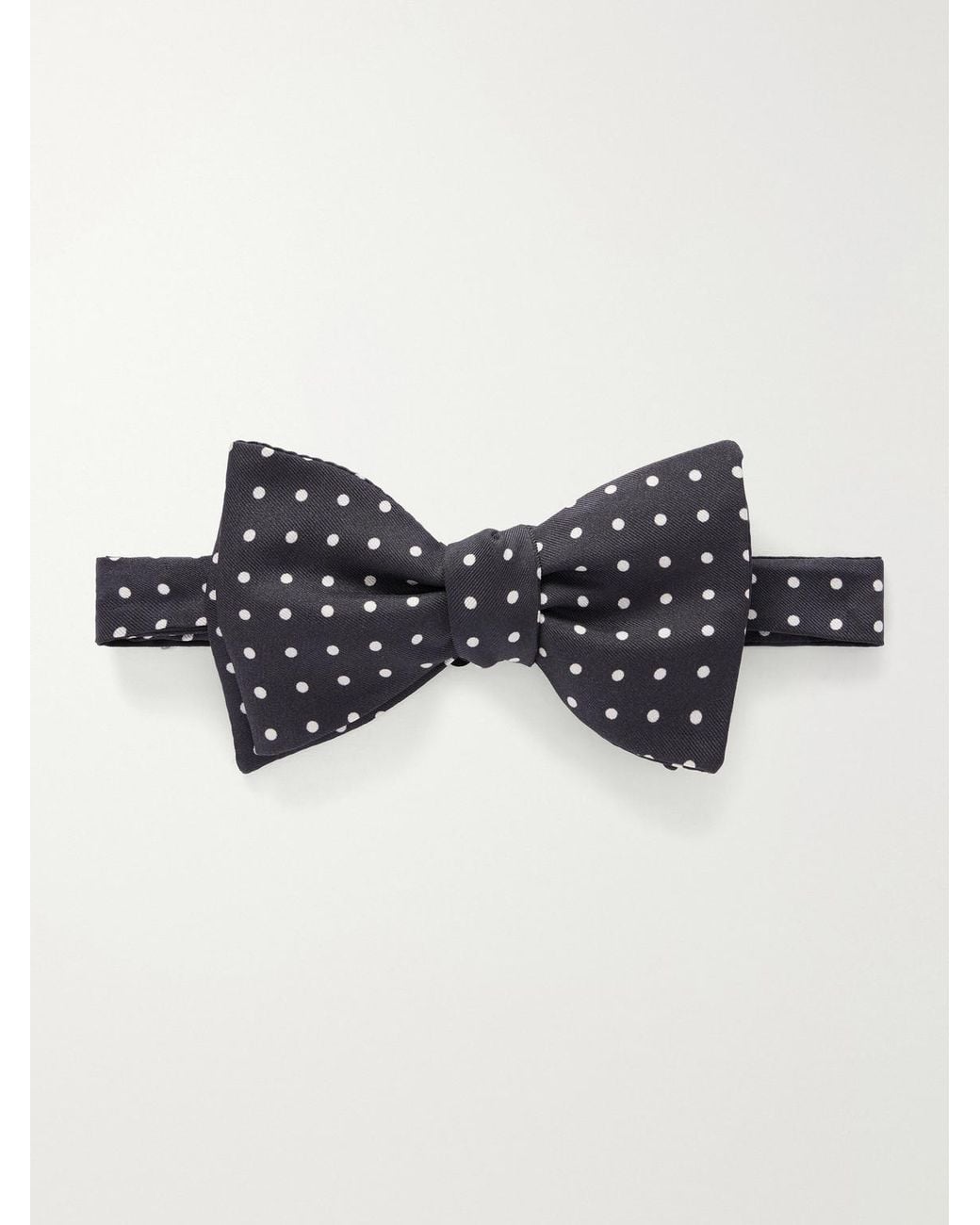 Favourbrook Blue Party Pre-Tied Polka-Dot Silk Bow Tie for men