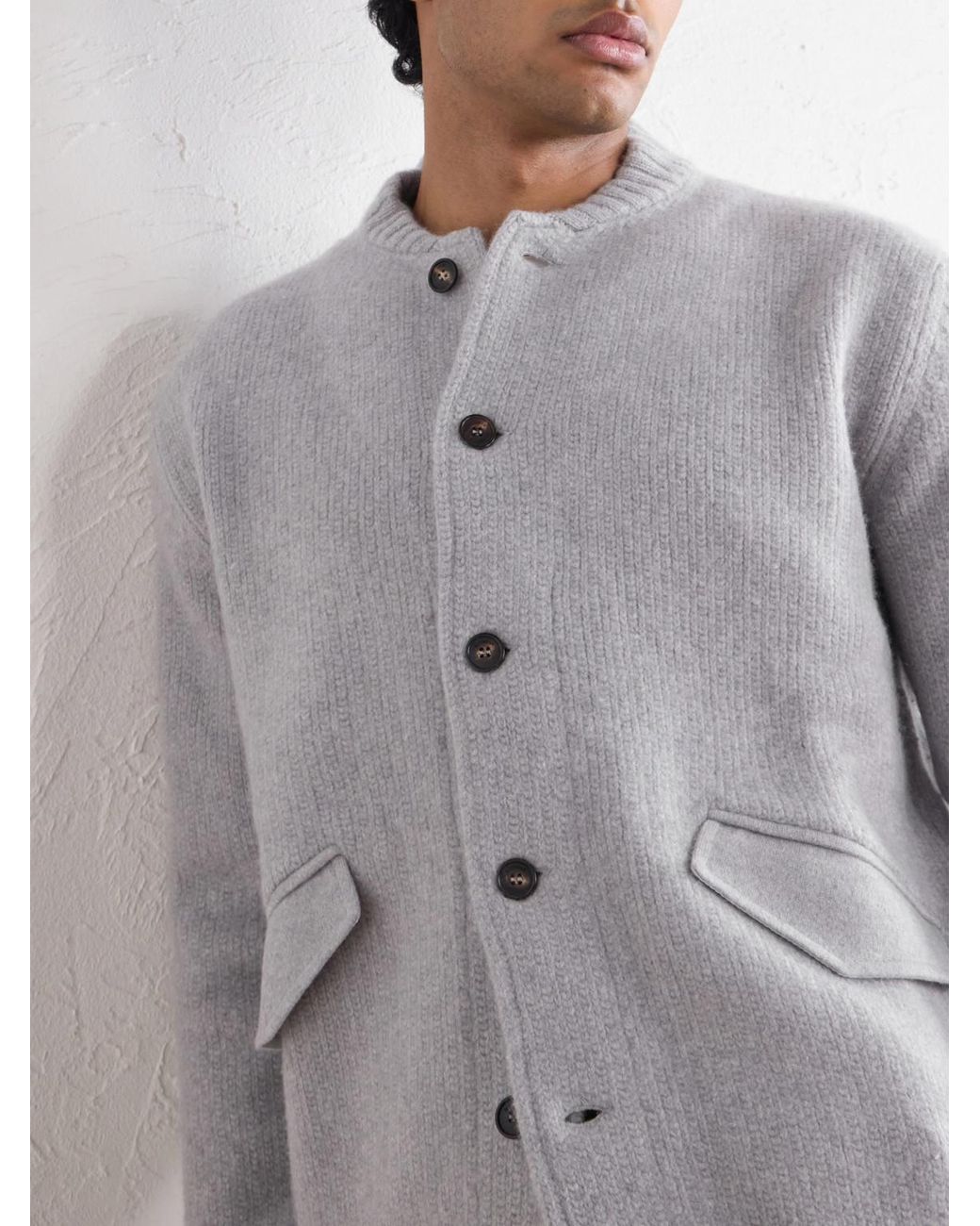 Slowear White Zanone Wool And Cashmere-blend Knitted Bomber Jacket for men