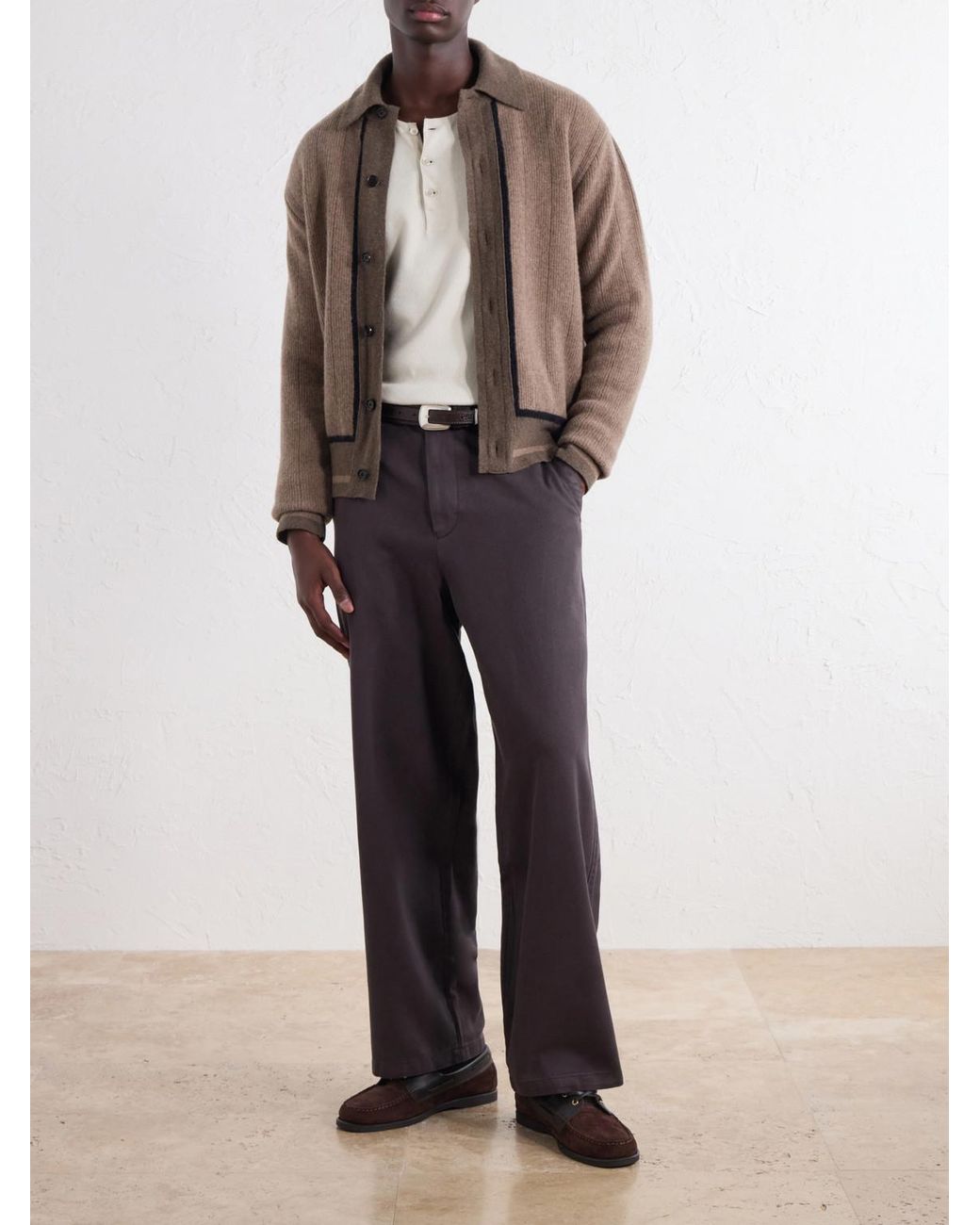 Corridor NYC Blue Wide-Leg Cotton-Twill Trousers for men