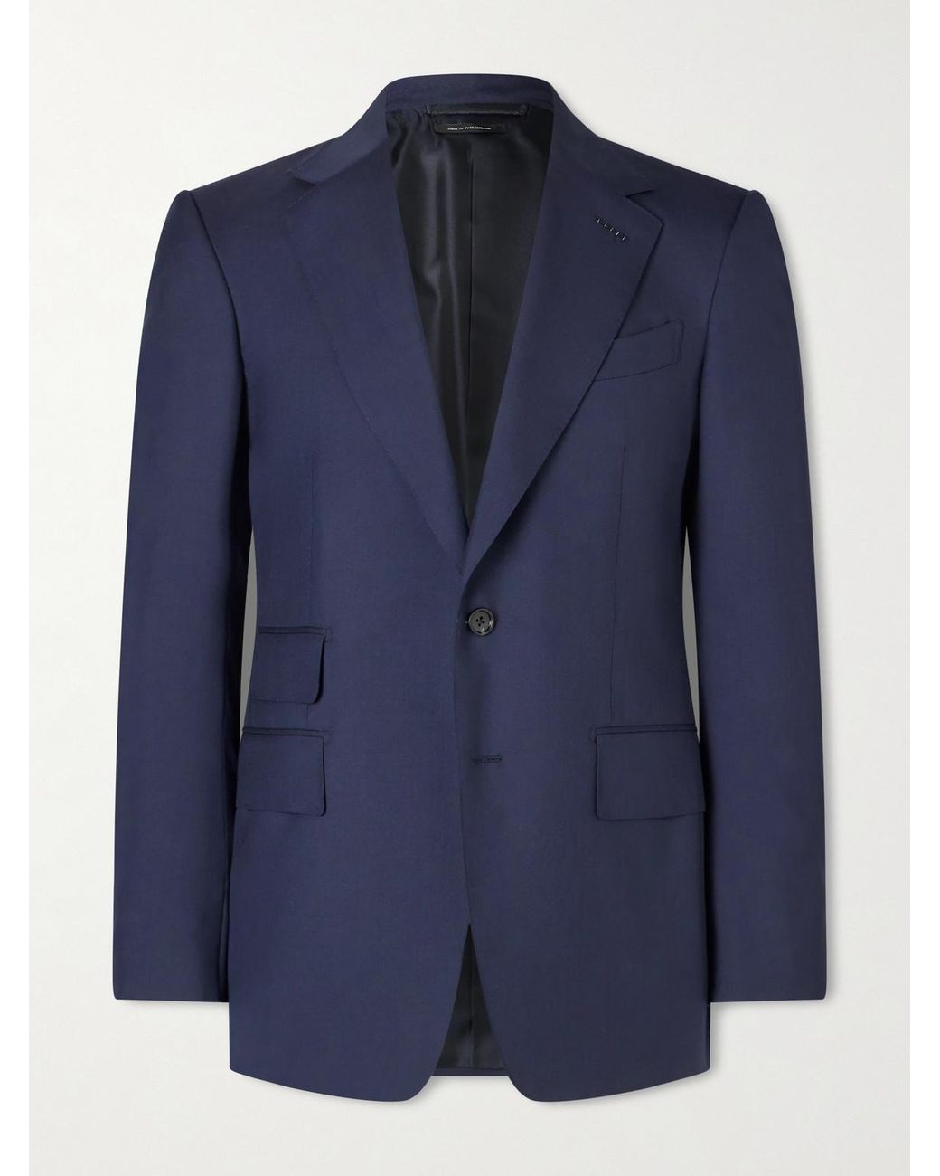 Tom Ford Blue Shelton Super 120S Wool Suit Jacket for men