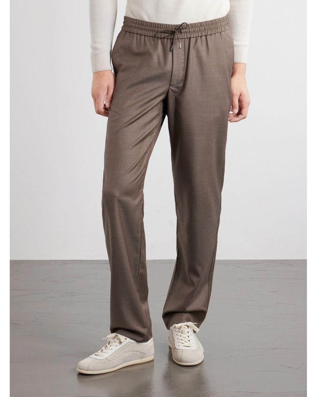 Sease Gray Mindset Straight-leg Cotton-blend Twill Trousers for men