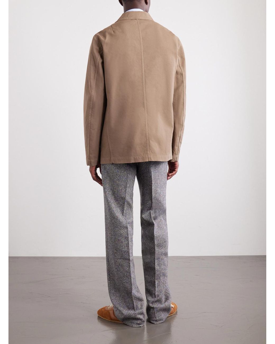 Dries Van Noten Natural Braxton Garment-Dyed Cotton Jacket for men