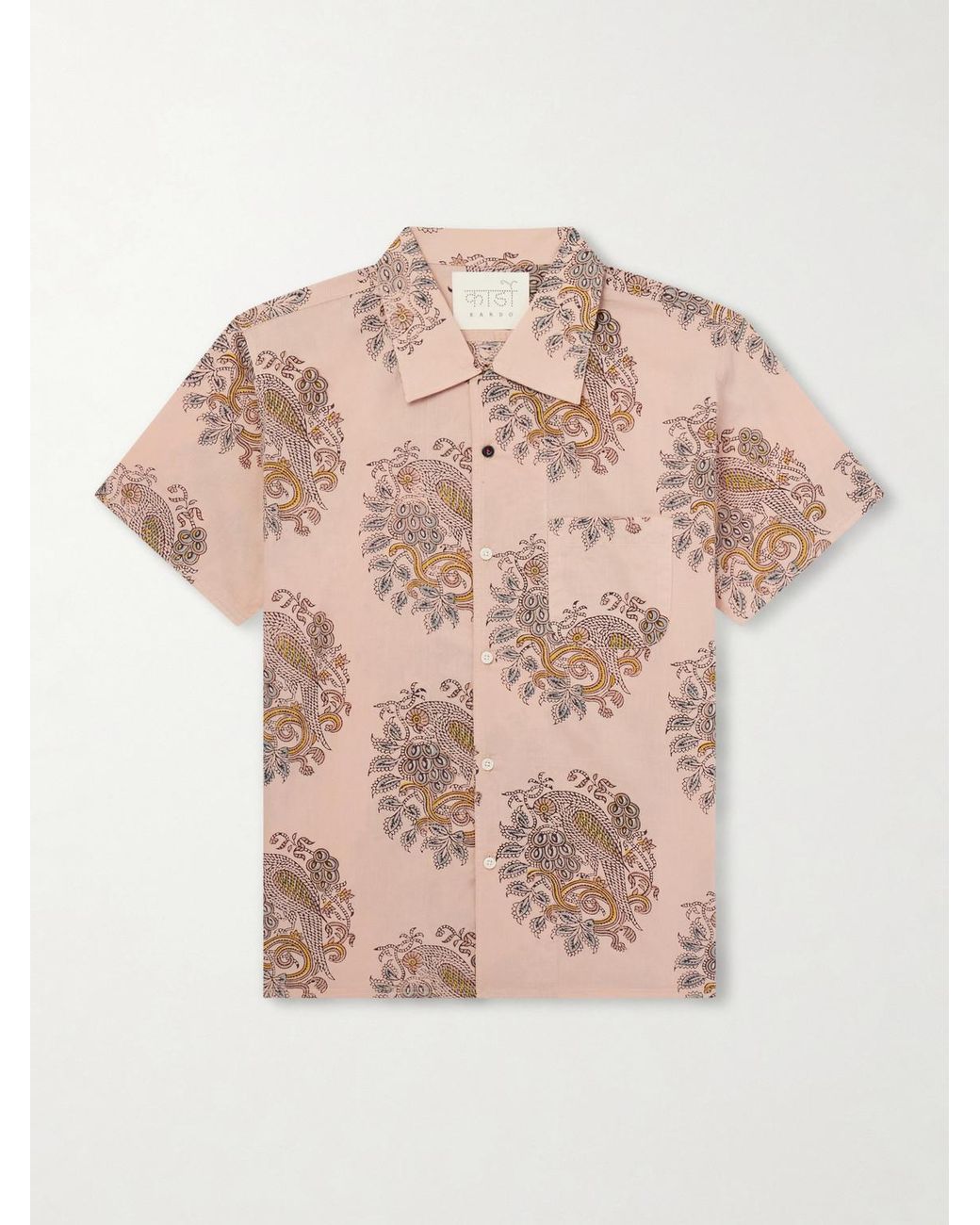 Kardo Pink Chintan Printed Cotton Shirt for men