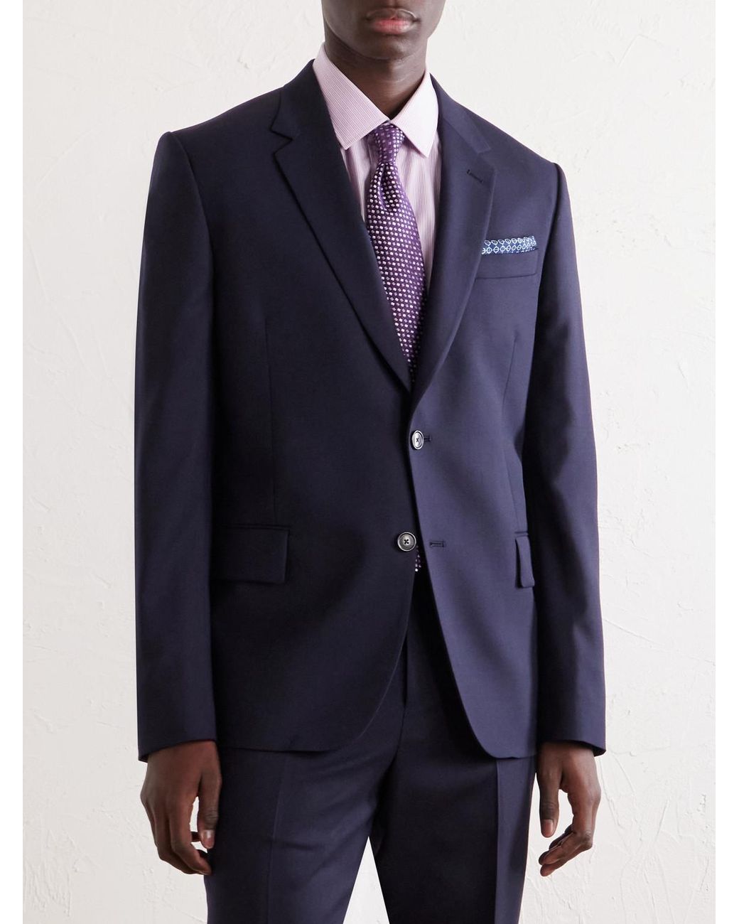Paul Smith Blue Wool-Twill Suit Jacket for men