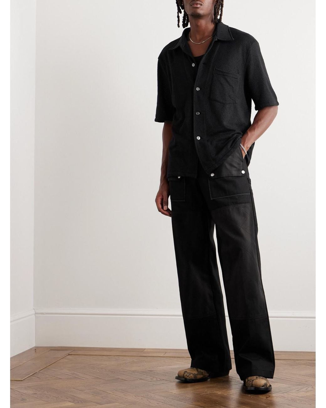 Our Legacy Black Bouclé Shirt for men