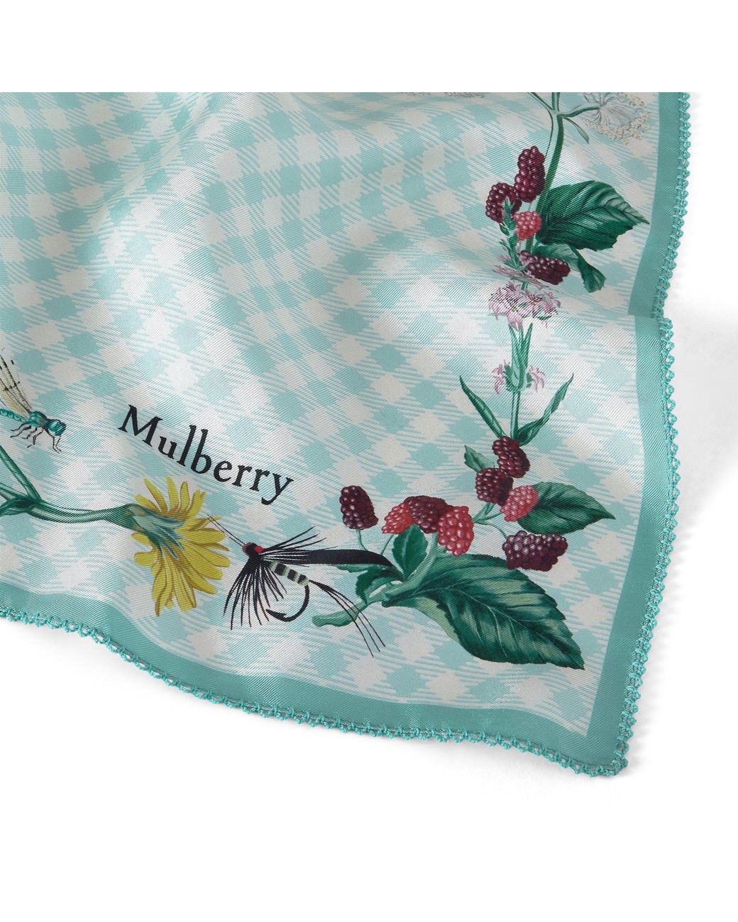 Mulberry Blue Square Scarf