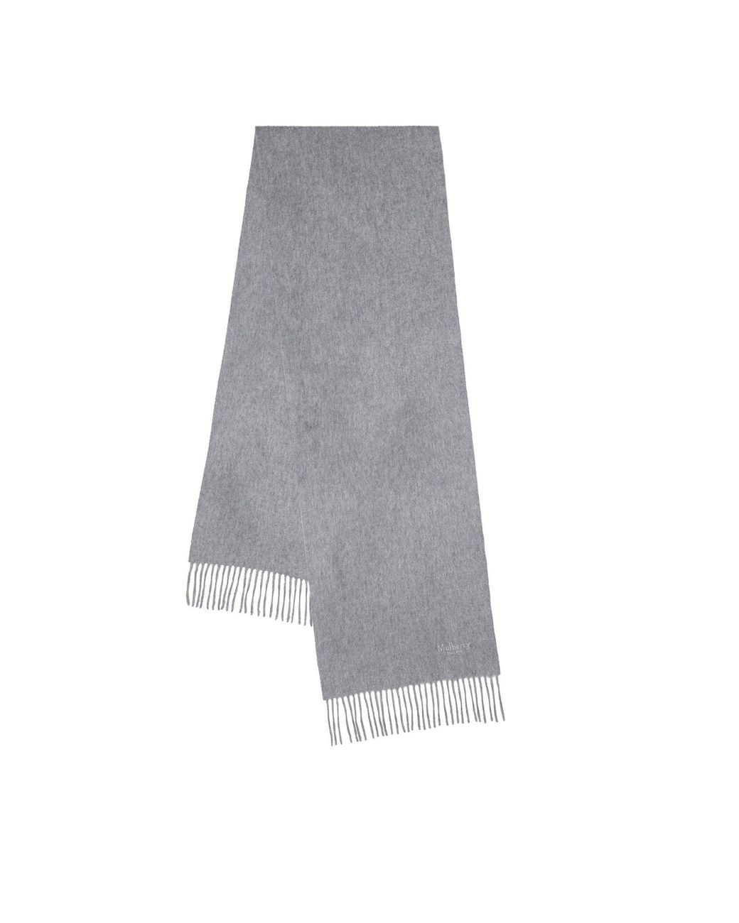 Mulberry Gray Cashmere Scarf In Light Grey Melange Cashmere