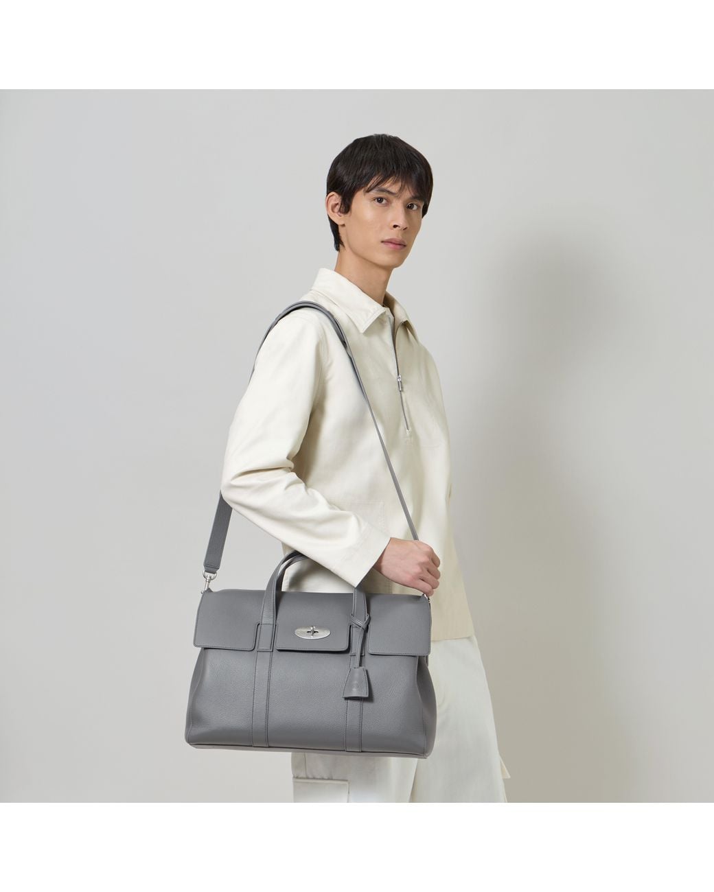 Mulberry Gray Piccadilly Messenger Foggy for men