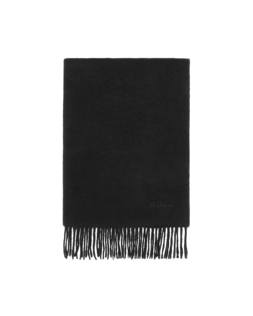 Mulberry Cashmere Scarf In Black Cashmere
