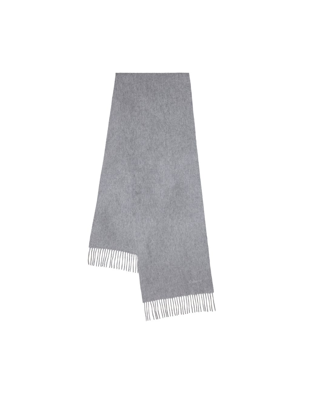Mulberry Gray Cashmere Scarf In Light Grey Melange Cashmere