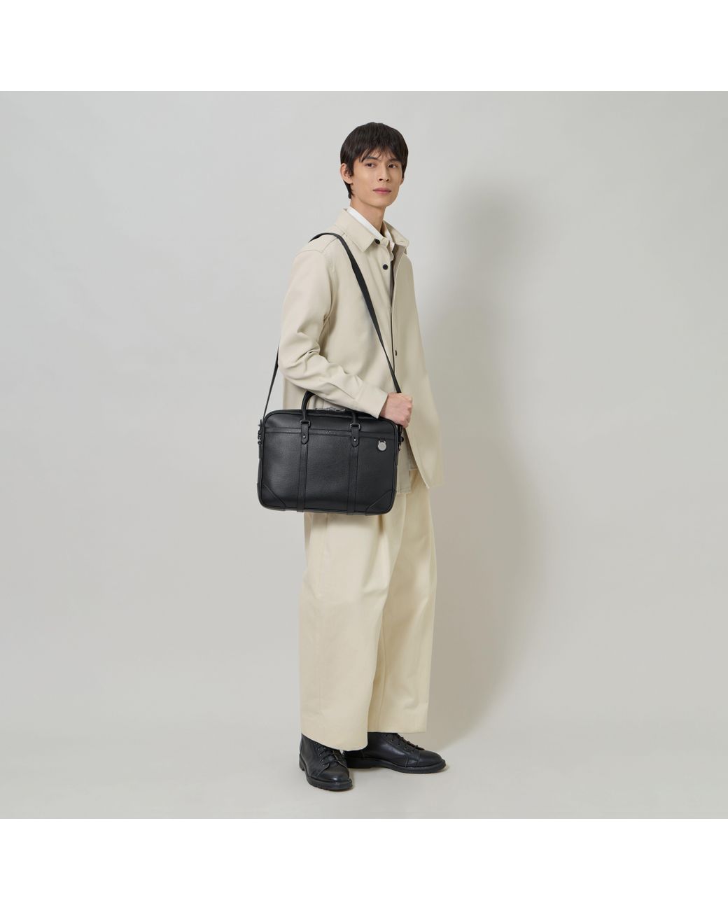 Mulberry Black Heritage Briefcase for men