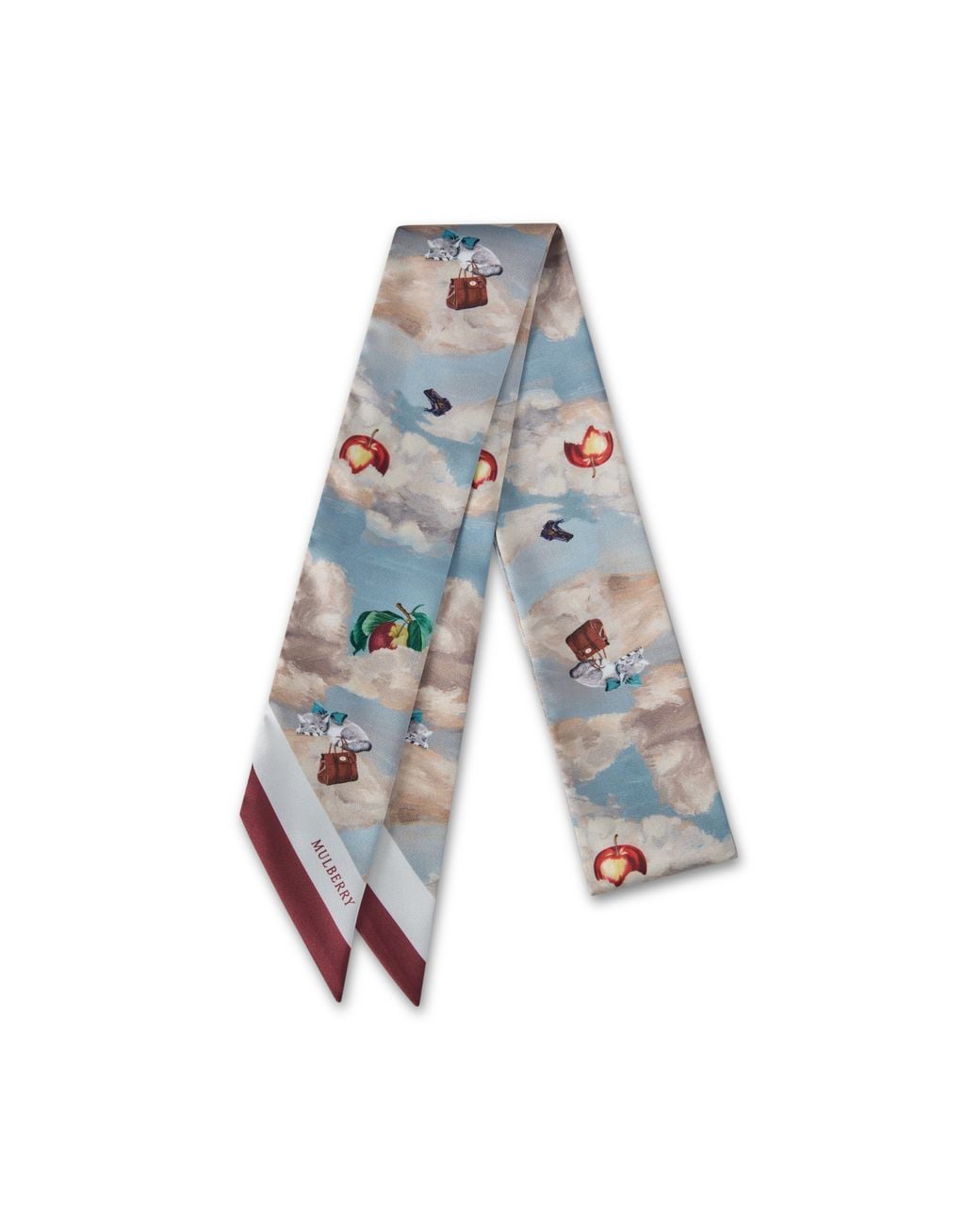 Mulberry Blue Skinny Scarf