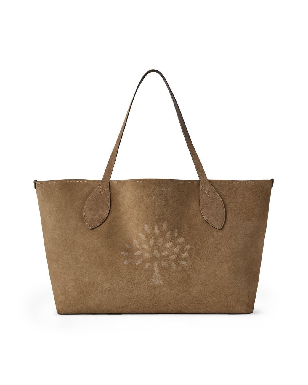 Mulberry Brown Oversized Suede Tree Tote Salcombe Sand