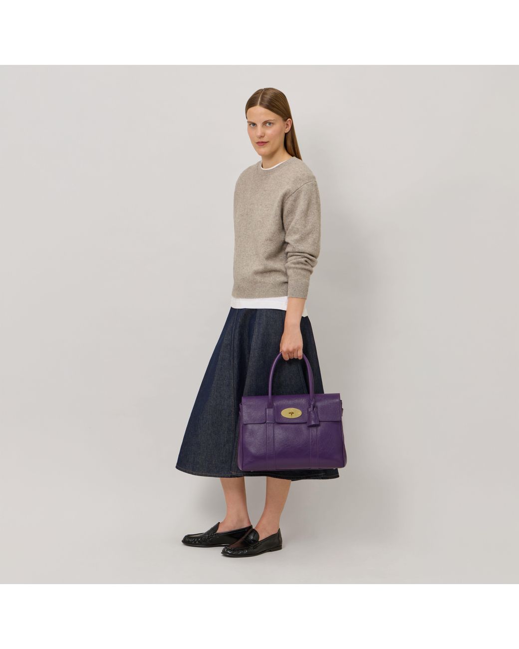 Mulberry Purple Leather Bayswater Amethyst