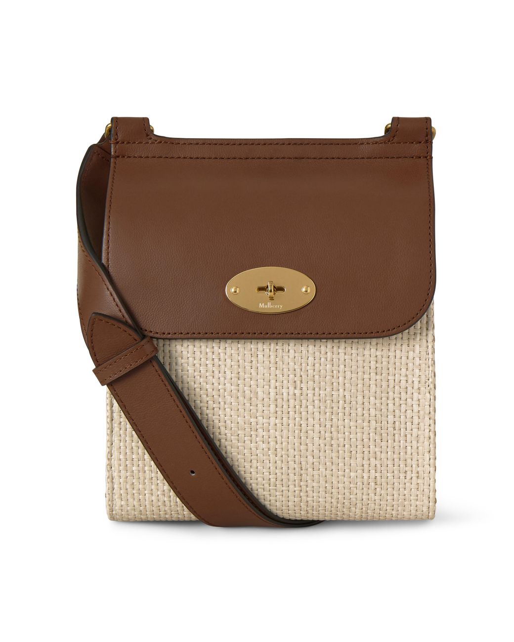 Mulberry Brown Leather Small Antony Ecru-Bright Oak for men