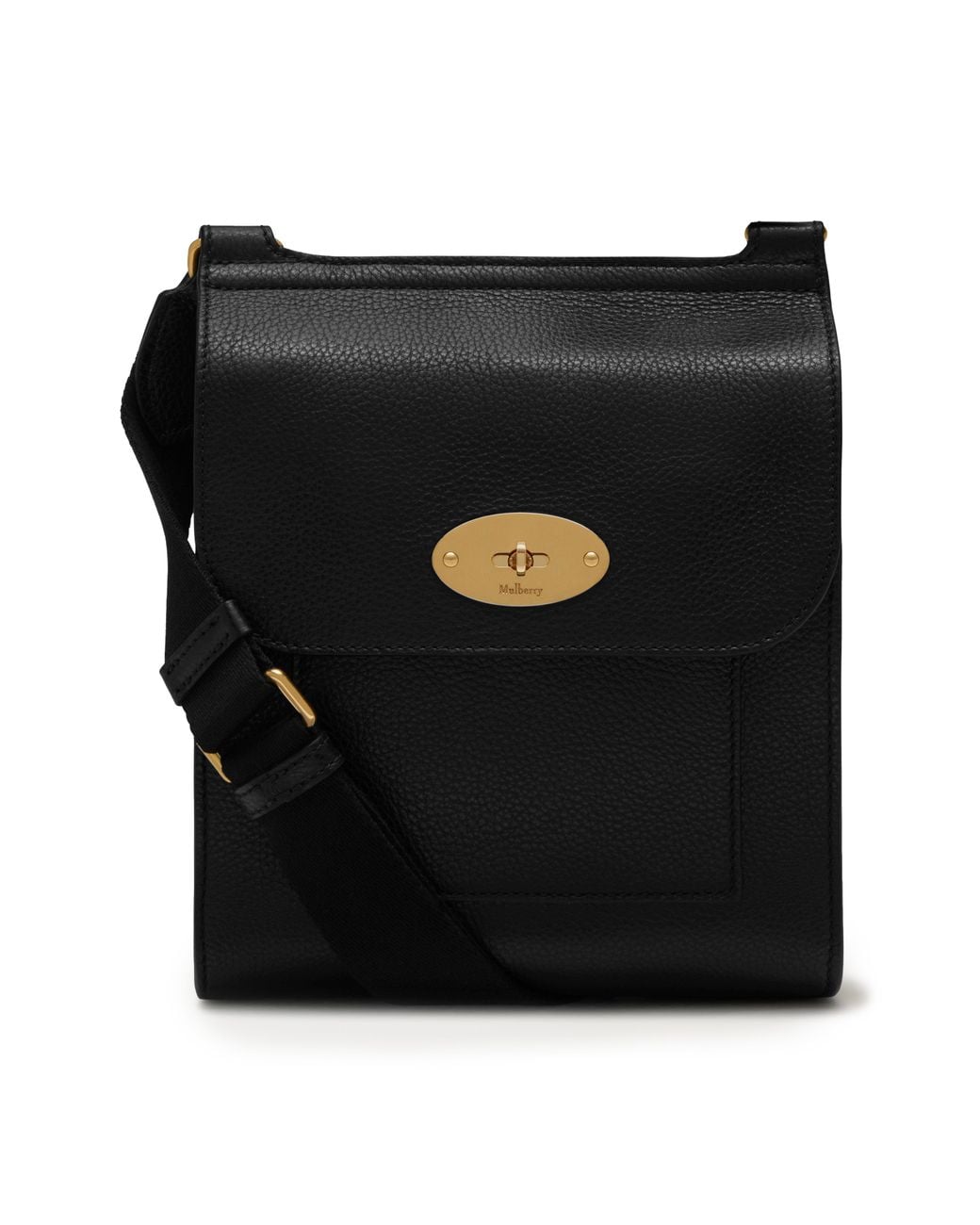 Mulberry Black Small Antony Leather Messenger Bag