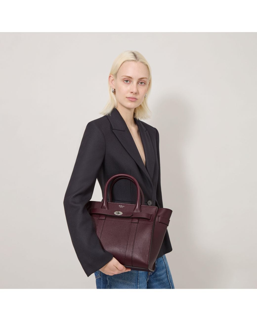 Mulberry Purple Small Zipped Bayswater Cherry