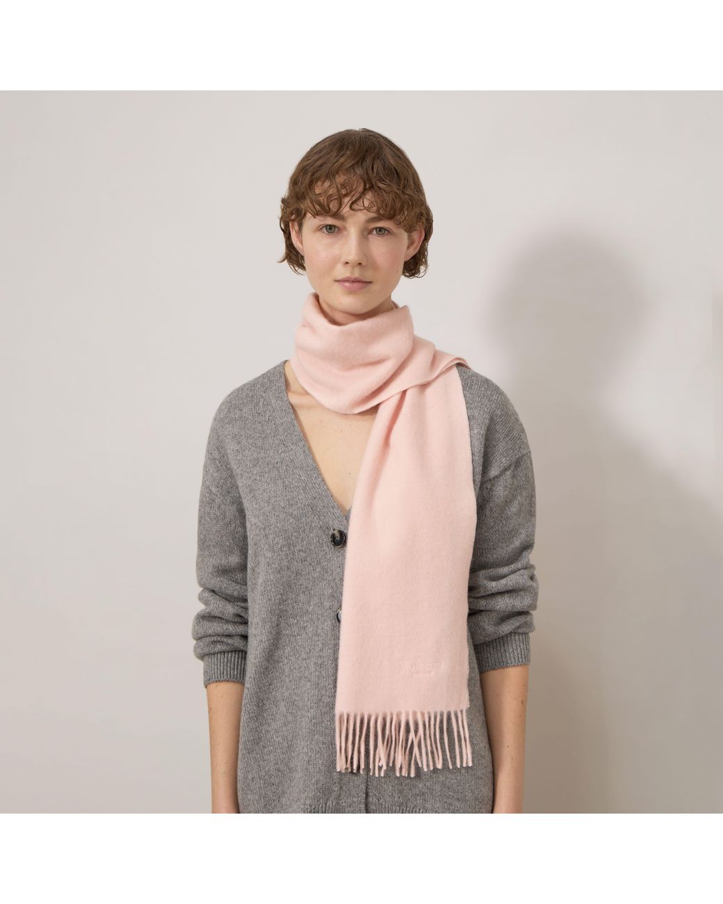 Mulberry Pink Cashmere Scarf