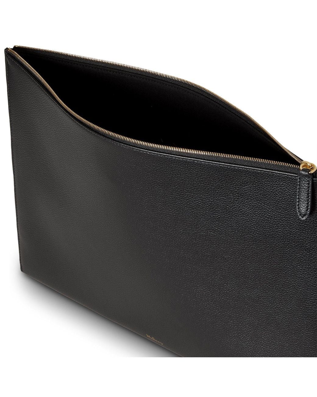 Mulberry Black Large Zipped Flat Pouch