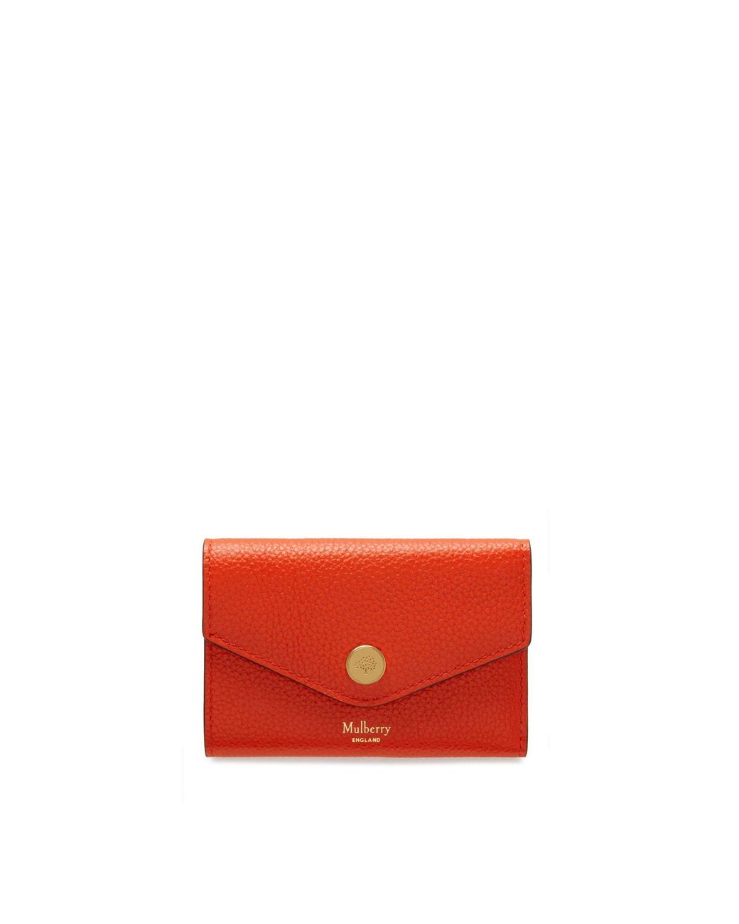 Mulberry Red Folded Multi-Card Wallet Coral